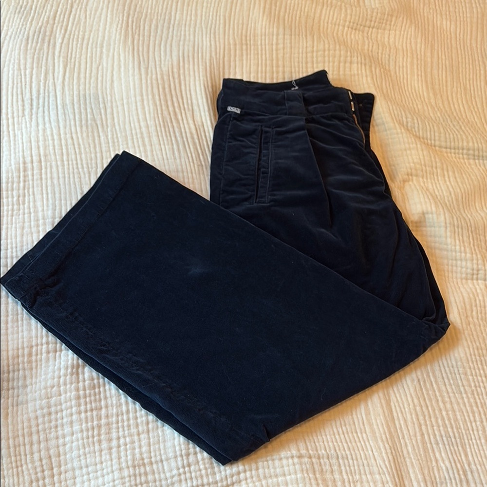 Citizens Of Humanity Navy Corduroy Cropped Pants